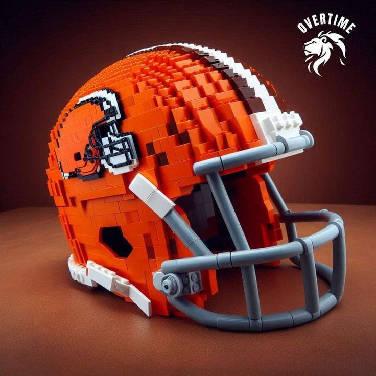 NFL Team Building Block Helmet - Collectible Football Helmet Construction Toy for Kids & Fans
