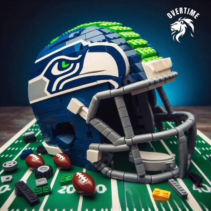NFL Team Building Block Helmet - Collectible Football Helmet Construction Toy for Kids & Fans