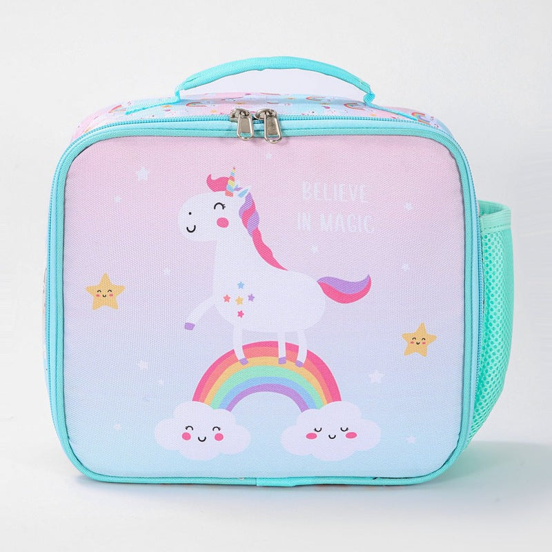 Insulated Kids Lunch Bag Dinosaur & Unicorn Cartoon Thermal Lunch Tote