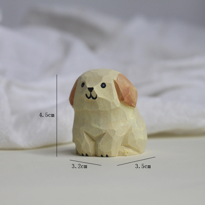 Handcrafted Wooden Animal Ornament Basswood Table Decor & Pendant Keychain