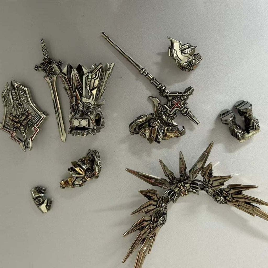 Chinese-Style Copper Mecha Figure Minimalist Desktop Sculpture & Collectible