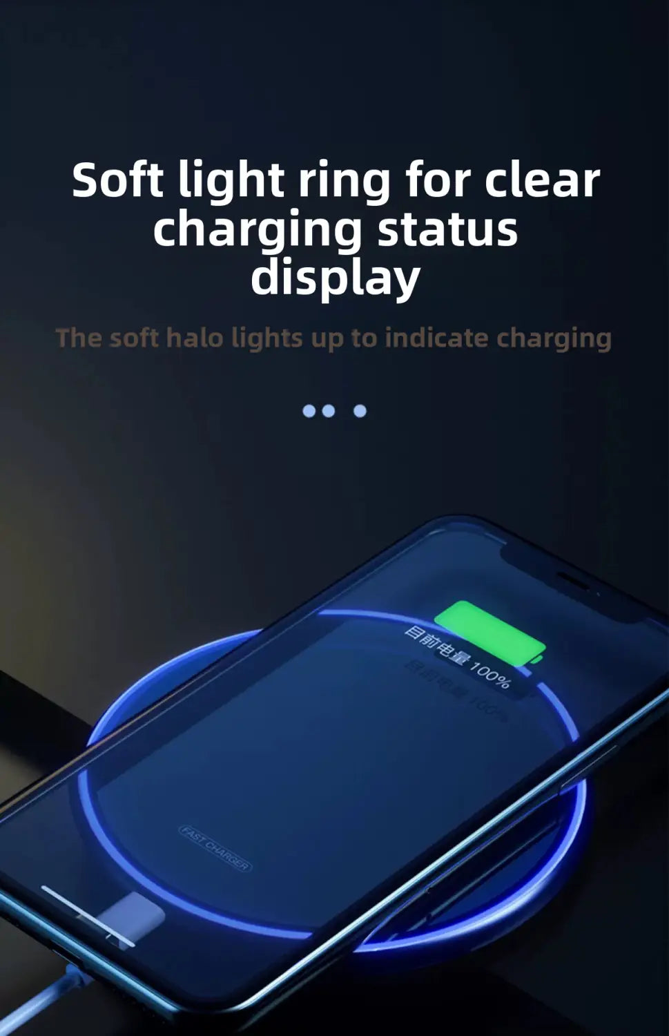 15W Qi Wireless Charger - Ultra-Thin Metal Fast Charging Pad with USB-C for iPhone & Android