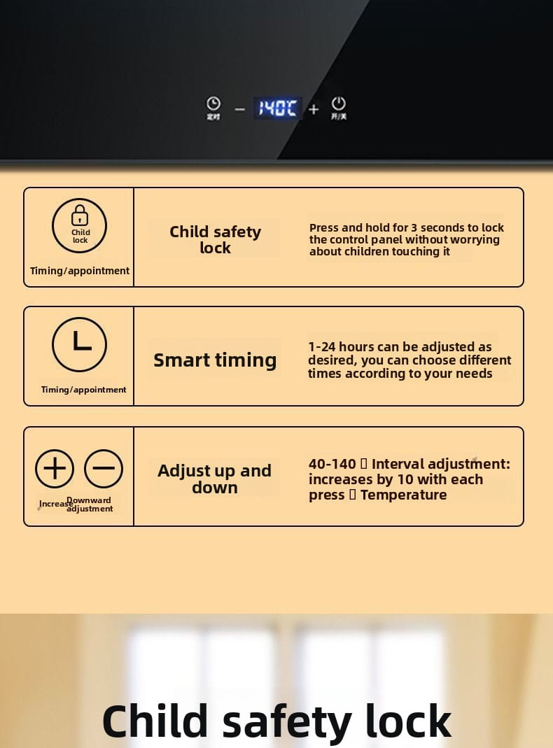 Intelligent Electric Food Warming Tray with Digital Touch Controls