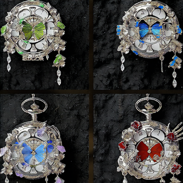 Real Butterfly Pocket Watch - Preserved Specimen Decorative Electronic Pocket Watch Gift