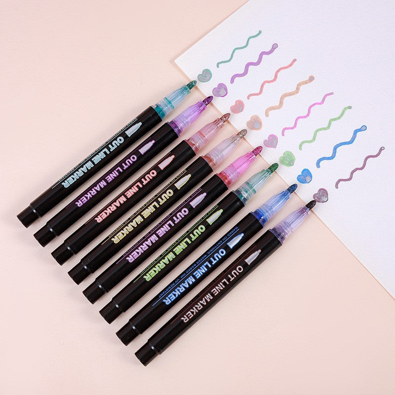 Dual-Tip Fluorescent Marker Set - 36 Vibrant Colors for Art, Journaling, and Highlighting