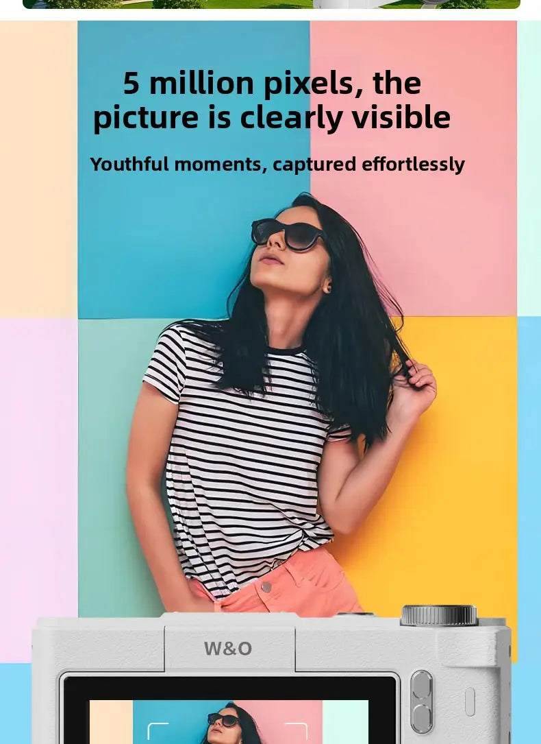 14MP Digital Camera with 3.0’’ Rotating Screen - HD Selfie Camera with 3x Zoom for Students & Travel