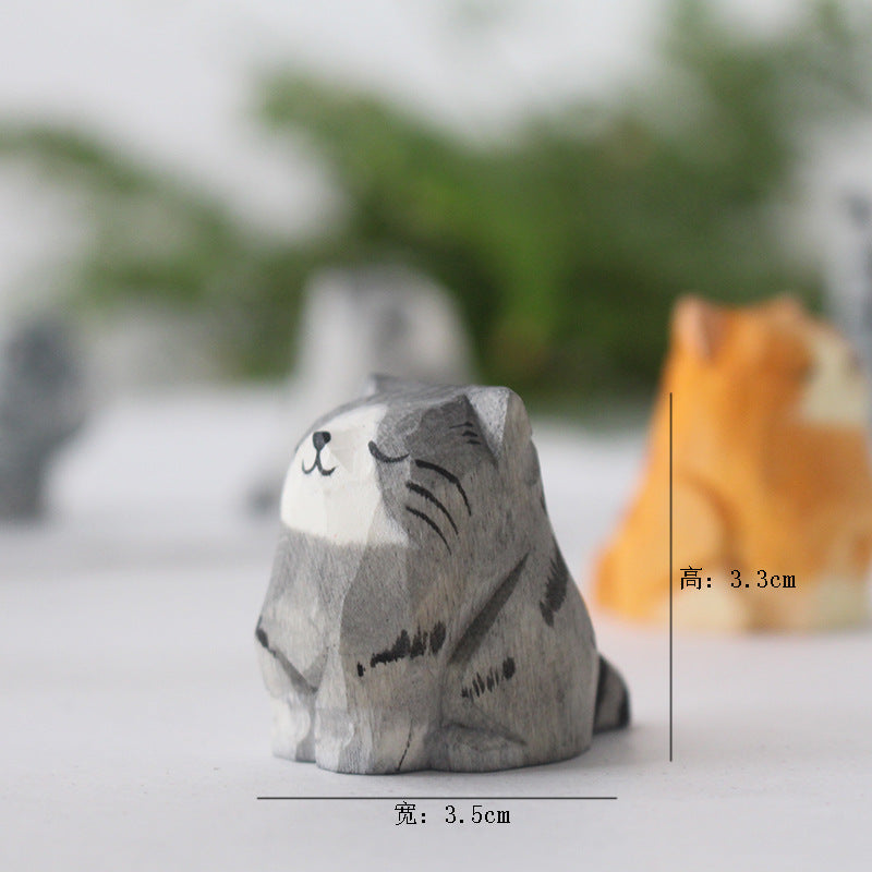 Handcrafted Wooden Animal Ornament Basswood Table Decor & Pendant Keychain