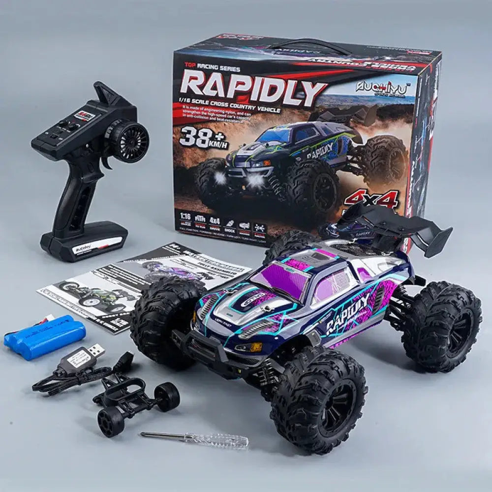 1:16 Scale High-Speed RC Off-Road Car, 4WD Remote Control Climbing Truck with 50m Range, Rechargeable Battery, Shock-Resistant All-Terrain Toy Vehicle - The Frugal Fox