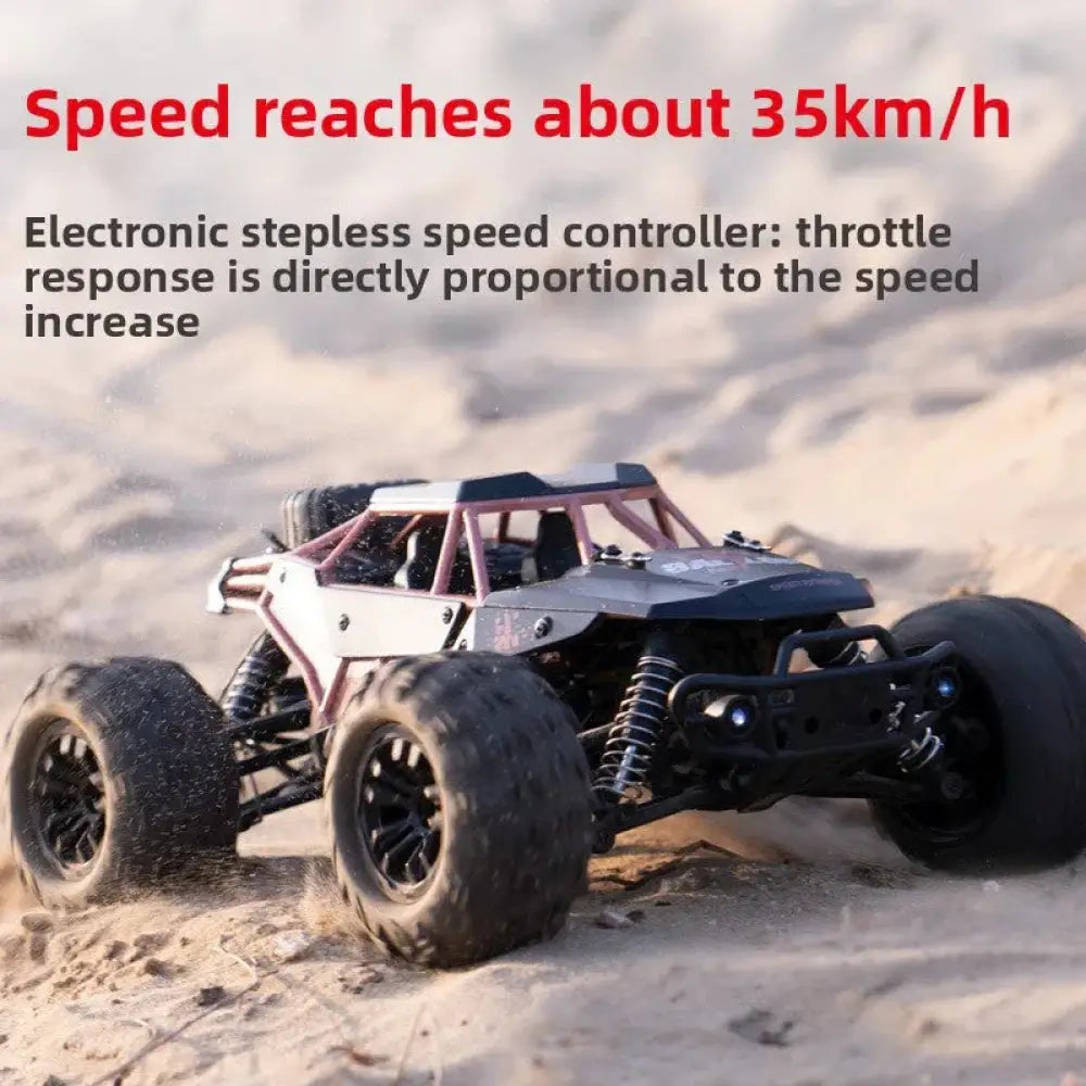1:16 Scale High-Speed RC Off-Road Car, 4WD Remote Control Climbing Truck with 50m Range, Rechargeable Battery, Shock-Resistant All-Terrain Toy Vehicle - The Frugal Fox