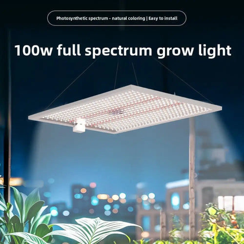 100W Quantum Board LED Grow Light - Full Spectrum 14700LM Plant Light with Remote Control (CE Certified) - 100