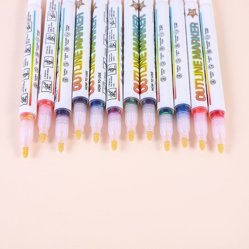 Dual-Tip Fluorescent Marker Set - 36 Vibrant Colors for Art, Journaling, and Highlighting