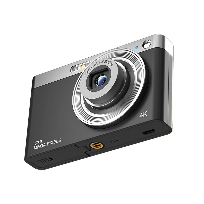 50MP Digital Camera with 2.8- HD Screen ? Compact CCD Camera with Anti-Shake SD Card Support