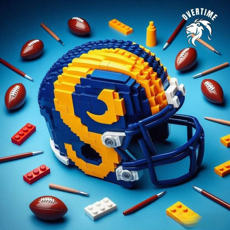 NFL Team Building Block Helmet - Collectible Football Helmet Construction Toy for Kids & Fans