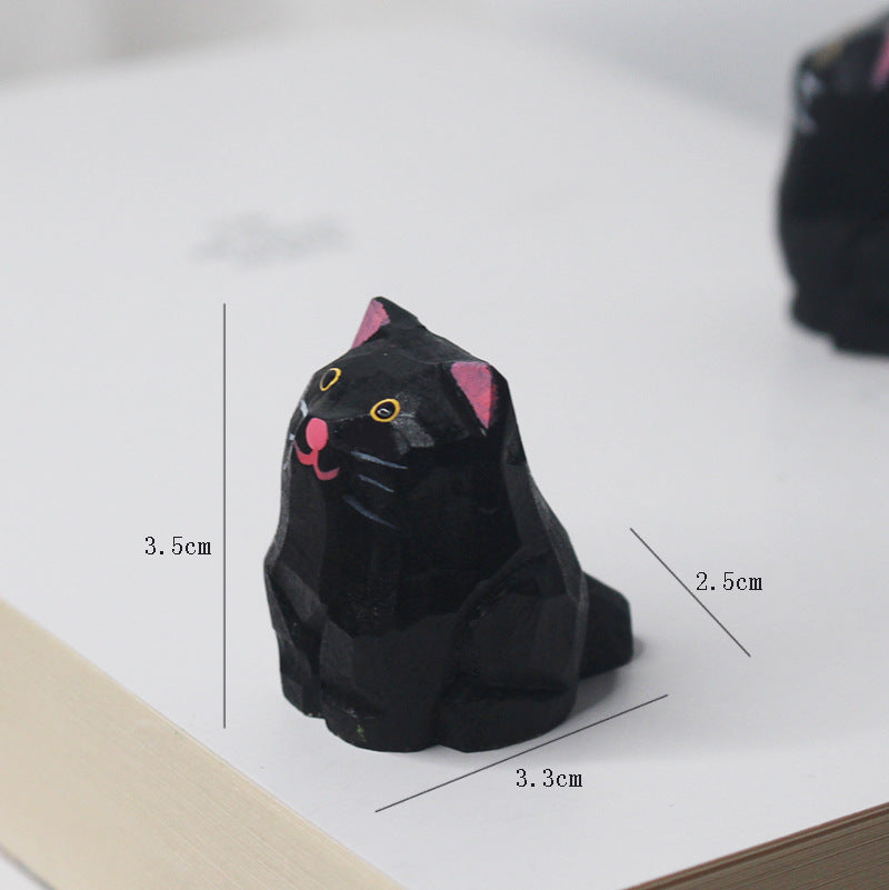 Handcrafted Wooden Animal Ornament Basswood Table Decor & Pendant Keychain