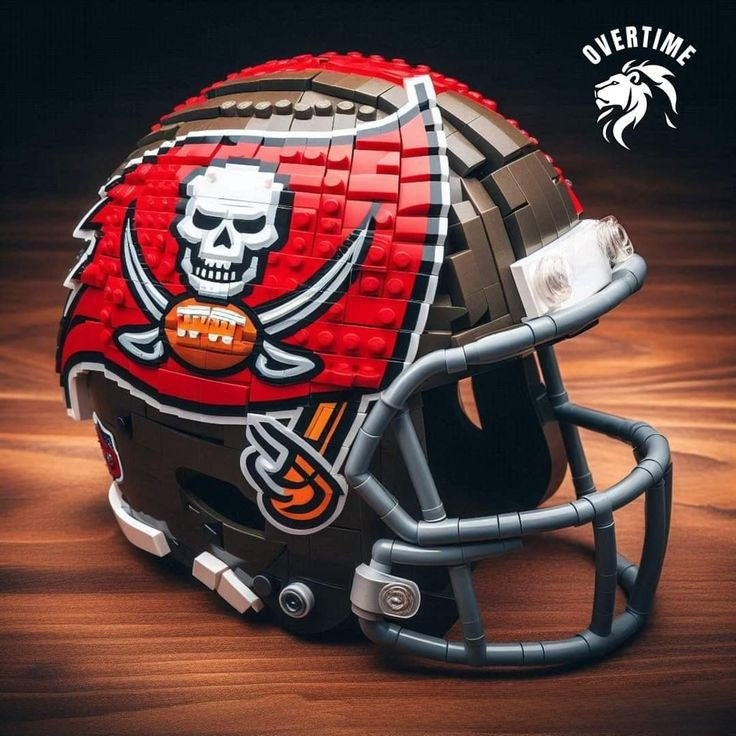 NFL Team Building Block Helmet - Collectible Football Helmet Construction Toy for Kids & Fans