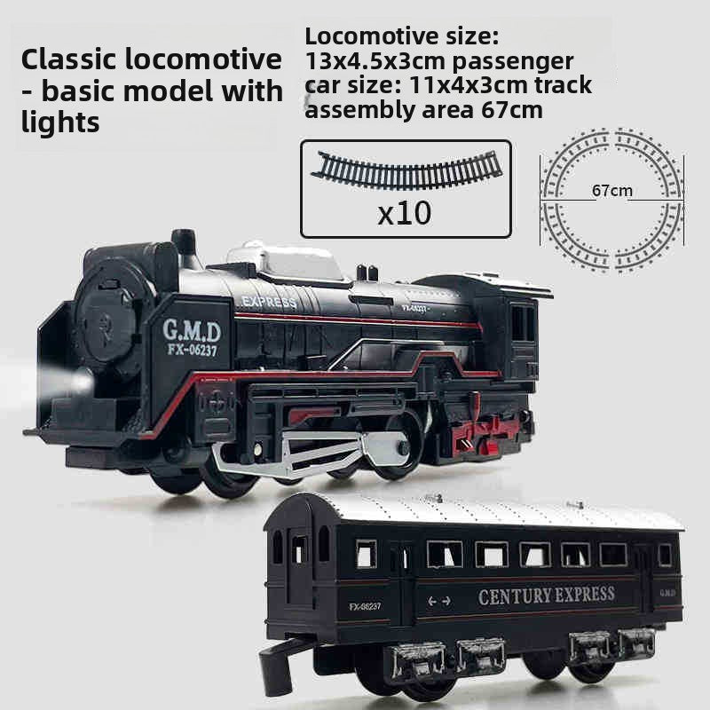 Electric Train Set with Realistic Movement and Track Layouts Battery or Rechargeable