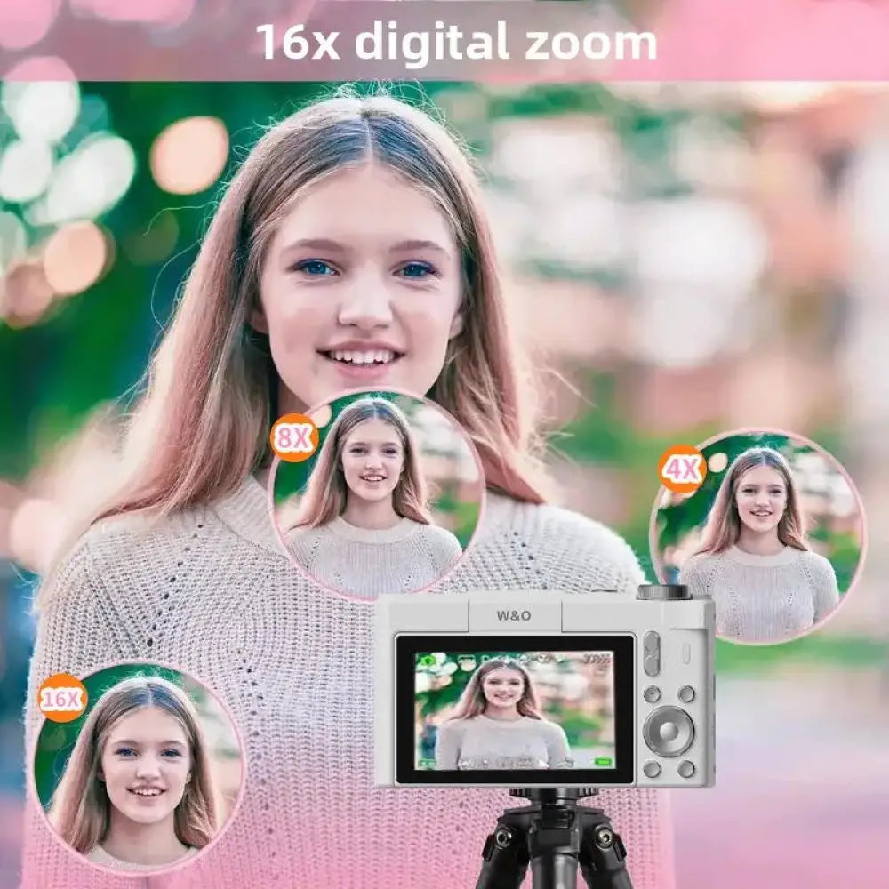 14MP Digital Camera with 3.0" Rotating Screen - HD Selfie Camera with 3x Zoom for Students & Travel - The Frugal Fox