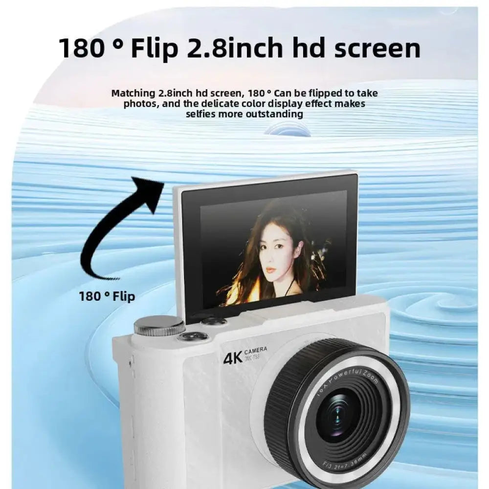 14MP Digital Camera with 3.0" Rotating Screen - HD Selfie Camera with 3x Zoom for Students & Travel - The Frugal Fox