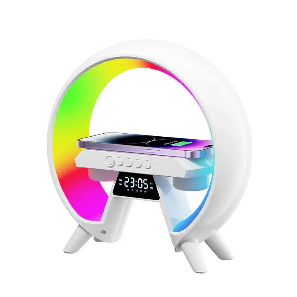 15W Bluetooth Speaker Wireless Charger Alarm Clock Night Light 2.1 Sound - The Frugal Fox