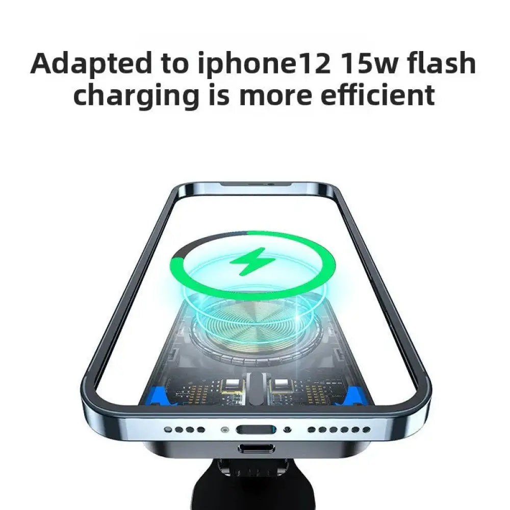 15W Magnetic Wireless Car Charger Mount - Fast MagSafe Charging, USB-C, Adjustable Phone Holder for iPhone - The Frugal Fox