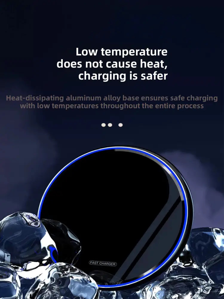 15W Qi Wireless Charger - Ultra-Thin Metal Fast Charging Pad with USB-C for iPhone & Android - Consumer Electronics