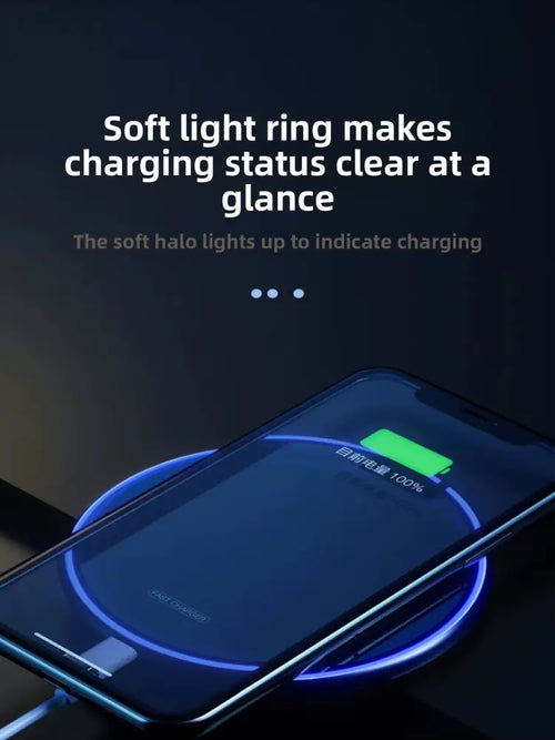 15W Qi Wireless Charger - Ultra-Thin Metal Fast Charging Pad with USB-C for iPhone & Android - Consumer Electronics