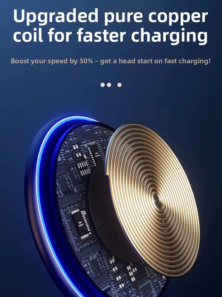 15W Qi Wireless Charger - Ultra-Thin Metal Fast Charging Pad with USB-C for iPhone & Android - Consumer Electronics