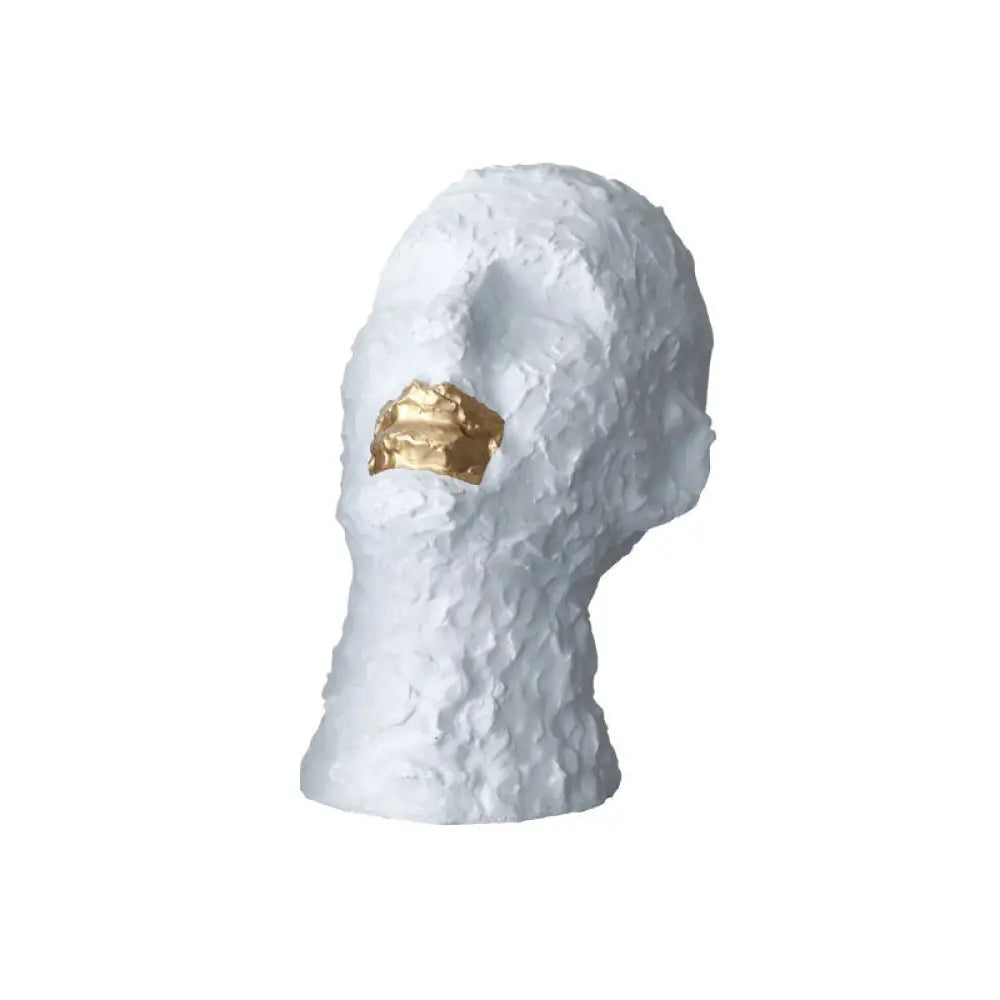 Scandinavian Modern Artistic Retro Resin Sculpture - White 21*24*32cm - Home Decor