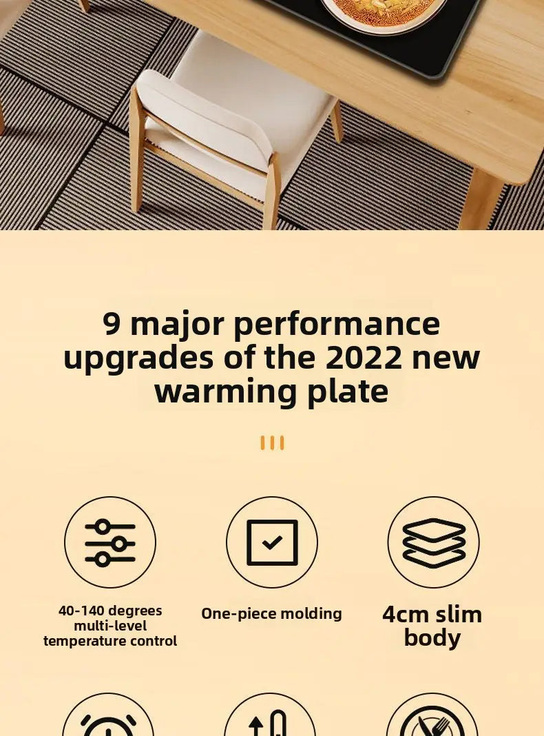 Intelligent Electric Food Warming Tray with Digital Touch Controls