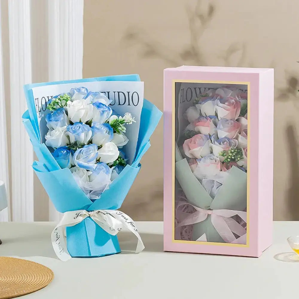 18-Piece Soap Rose Bouquet in Gift Box | Long-Lasting Valentines, Birthday & Christmas Flowers - The Frugal Fox