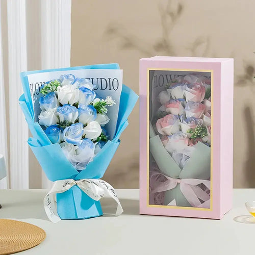 18-Piece Soap Rose Bouquet in Gift Box | Long-Lasting Valentines, Birthday & Christmas Flowers - The Frugal Fox