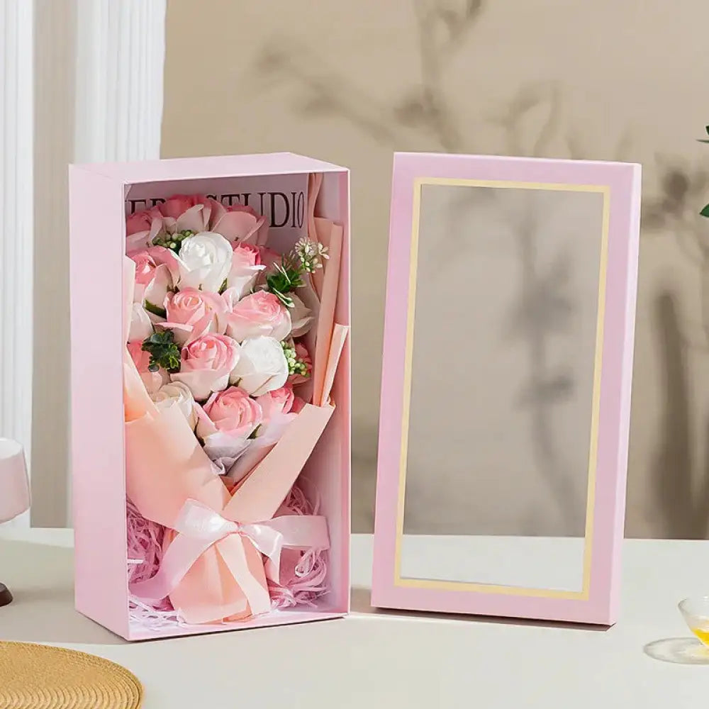 18-Piece Soap Rose Bouquet in Gift Box | Long-Lasting Valentines, Birthday & Christmas Flowers - The Frugal Fox