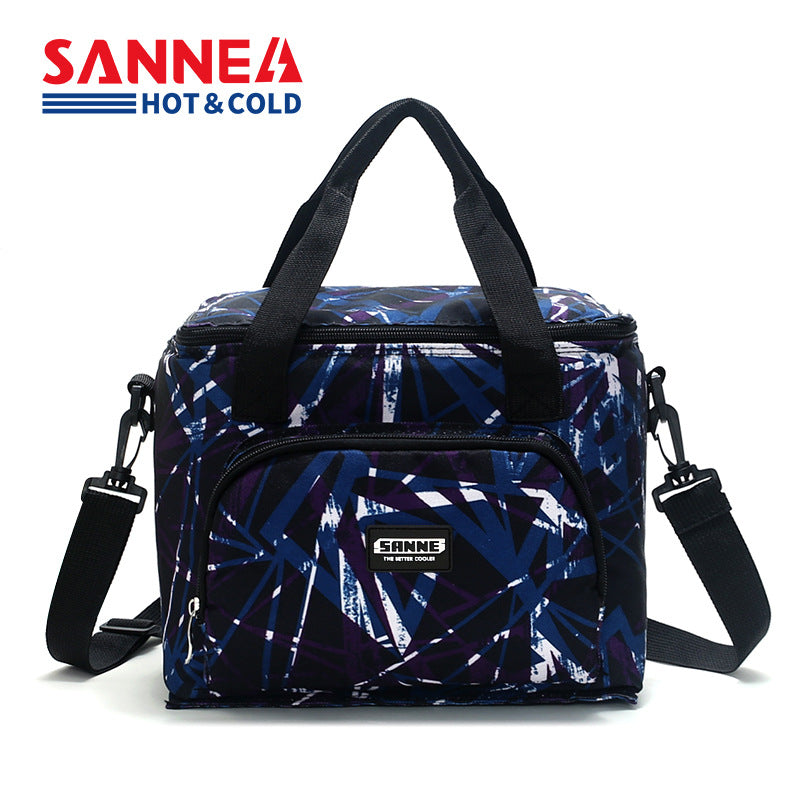 10L Insulated Lunch Bag Thermal Food Cooler with Portable Foldable Design, Oxford Fabric, PEVA Lining