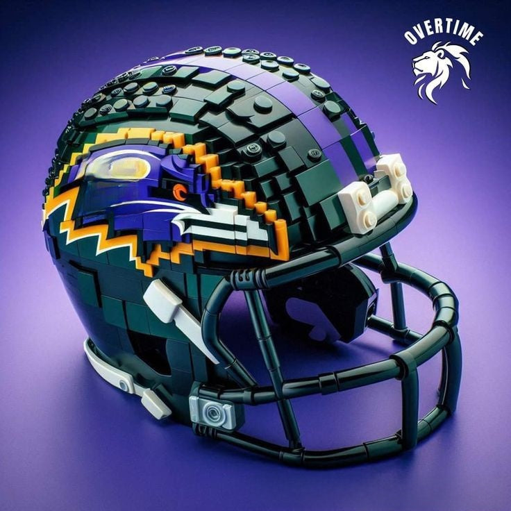 NFL Team Building Block Helmet - Collectible Football Helmet Construction Toy for Kids & Fans