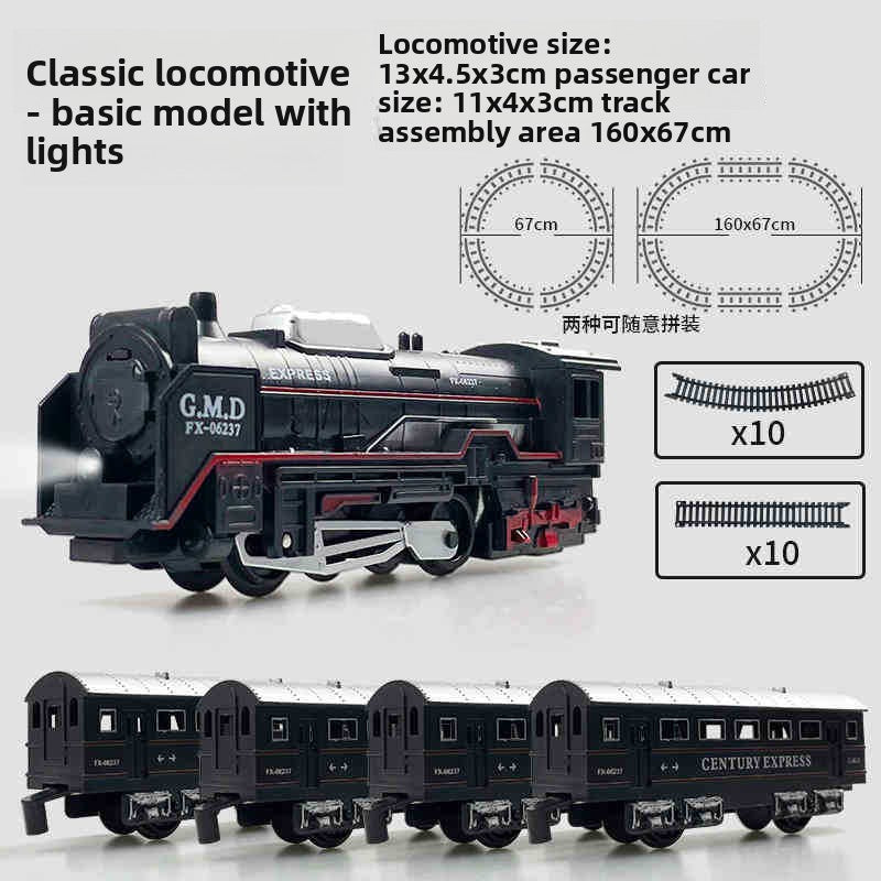 Electric Train Set with Realistic Movement and Track Layouts Battery or Rechargeable