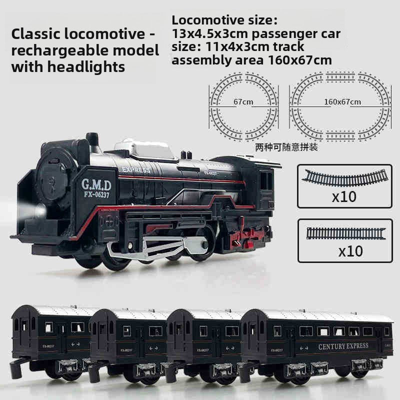 Electric Train Set with Realistic Movement and Track Layouts Battery or Rechargeable