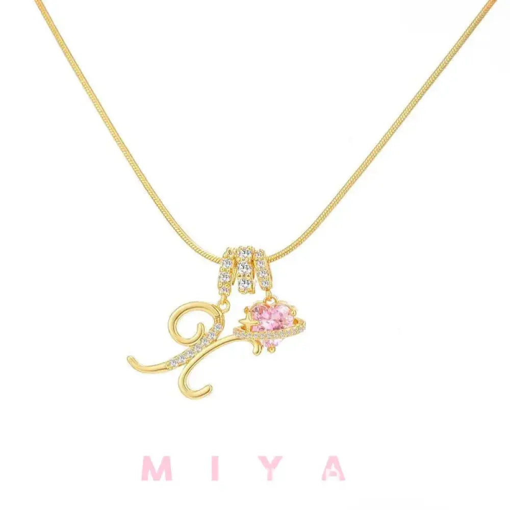 22K Gold Plated Alphabet Letter Necklace - Unisex Geometric Initial Pendant with Stainless Steel Bamboo Chain, Personalized A?Z & Cross Design - The Frugal Fox