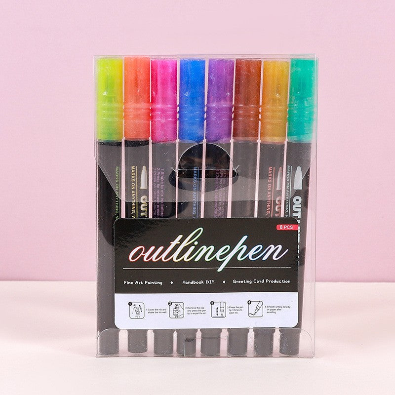 Dual-Tip Fluorescent Marker Set - 36 Vibrant Colors for Art, Journaling, and Highlighting