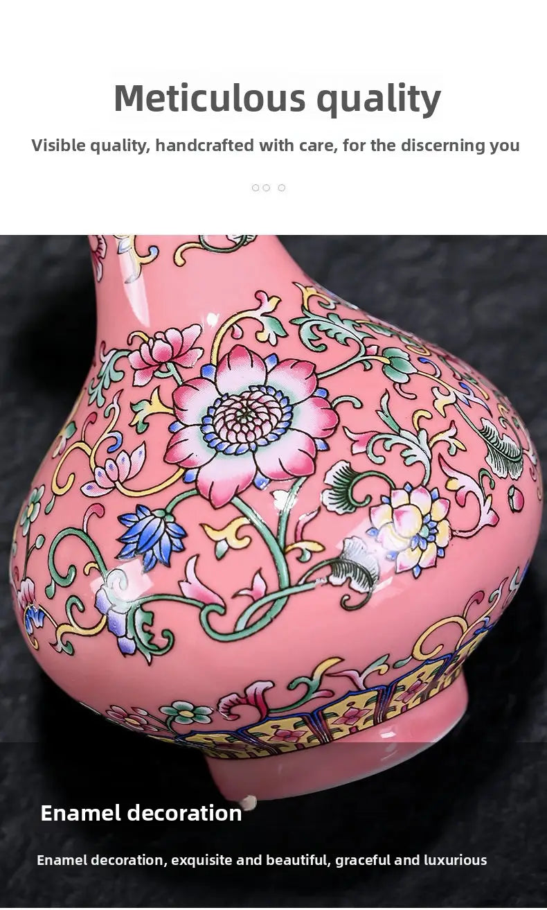 Blue and White Porcelain Ceramic Vase - New Chinese Style Decorative Mini Floral Vase for Home & Office