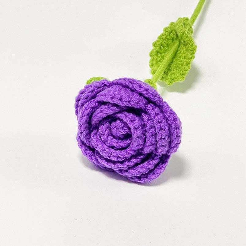 Handmade Crochet Rose Flower - Cotton Knitted Artificial Rose for Home Decor, Gifts & Special Occasions