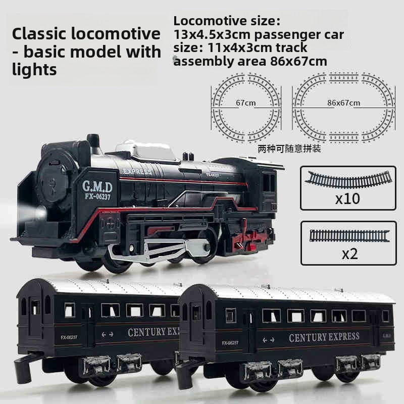 Electric Train Set with Realistic Movement and Track Layouts Battery or Rechargeable