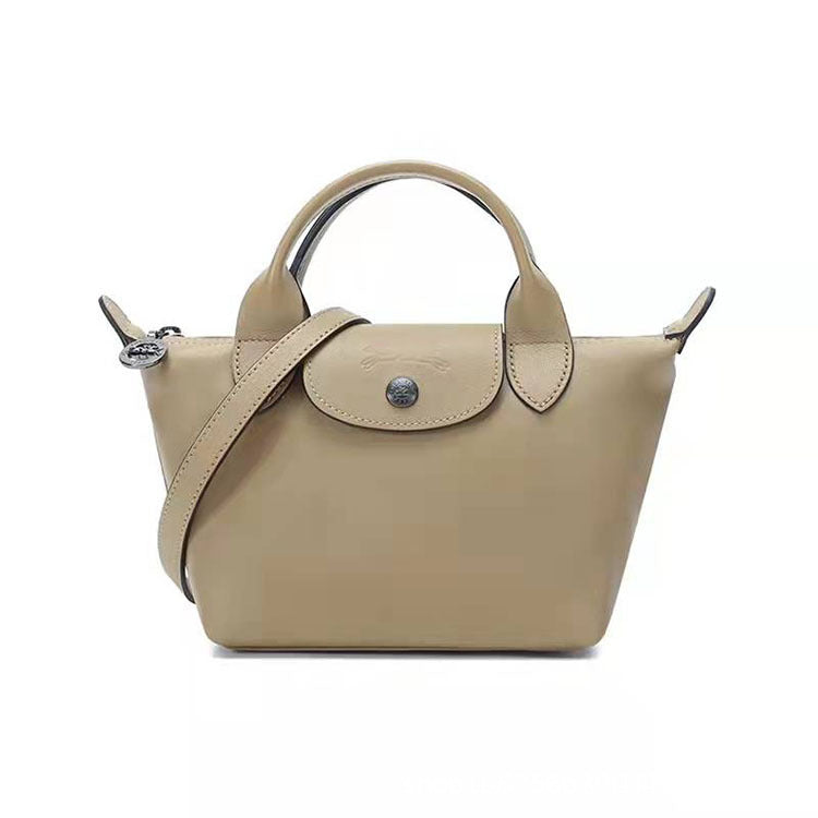 Lambskin Dumpling Shoulder Bag Small PU Leather Crossbody Handbag with Mobile and ID Pockets, Trendy Street Style