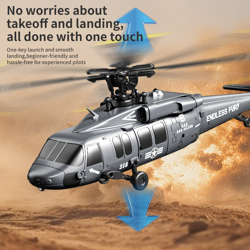 6-Channel Helicopter Drone with Brushless Motor, Optical Flow, and Obstacle Avoidance