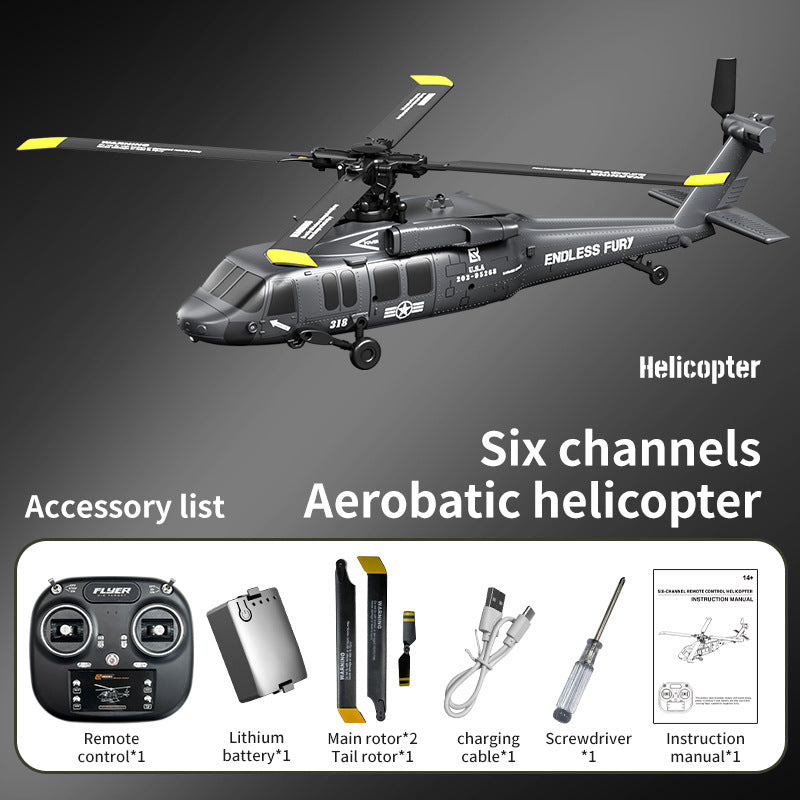 6-Channel Helicopter Drone with Brushless Motor, Optical Flow, and Obstacle Avoidance