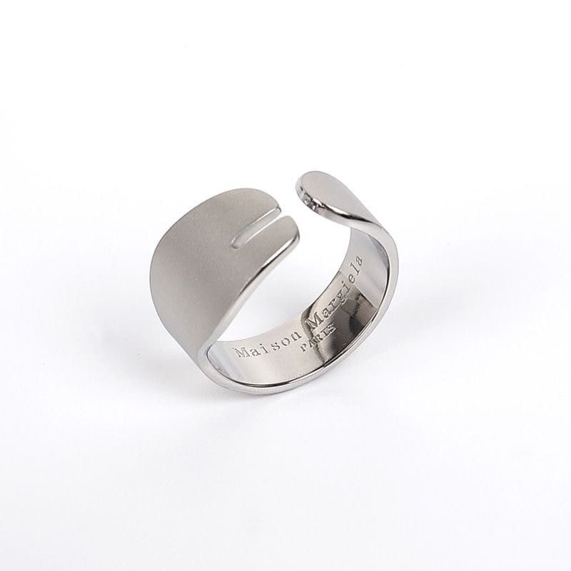 Minimalist Geometric Titanium Steel Ring and Bracelet Set