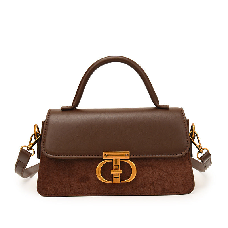 Small Square PU Leather Bag Adjustable Shoulder & Crossbody Bag with Phone Pocket, Retro Style