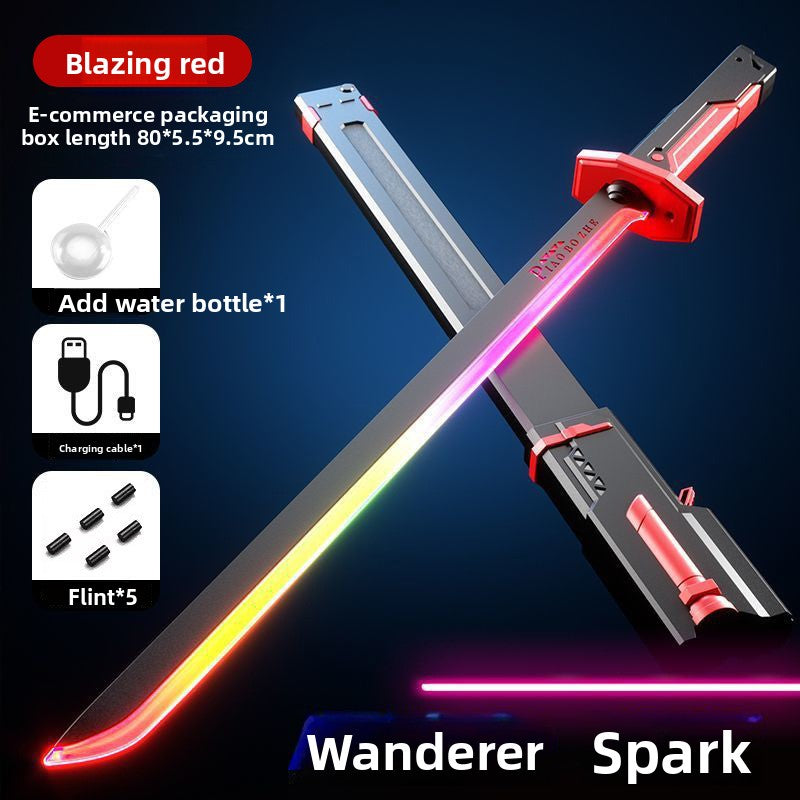 Spark Light Sword Toy Glowing LED Blade with Sound Effects for Kids & Teens