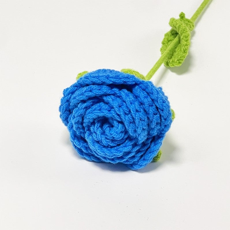 Handmade Crochet Rose Flower - Cotton Knitted Artificial Rose for Home Decor, Gifts & Special Occasions