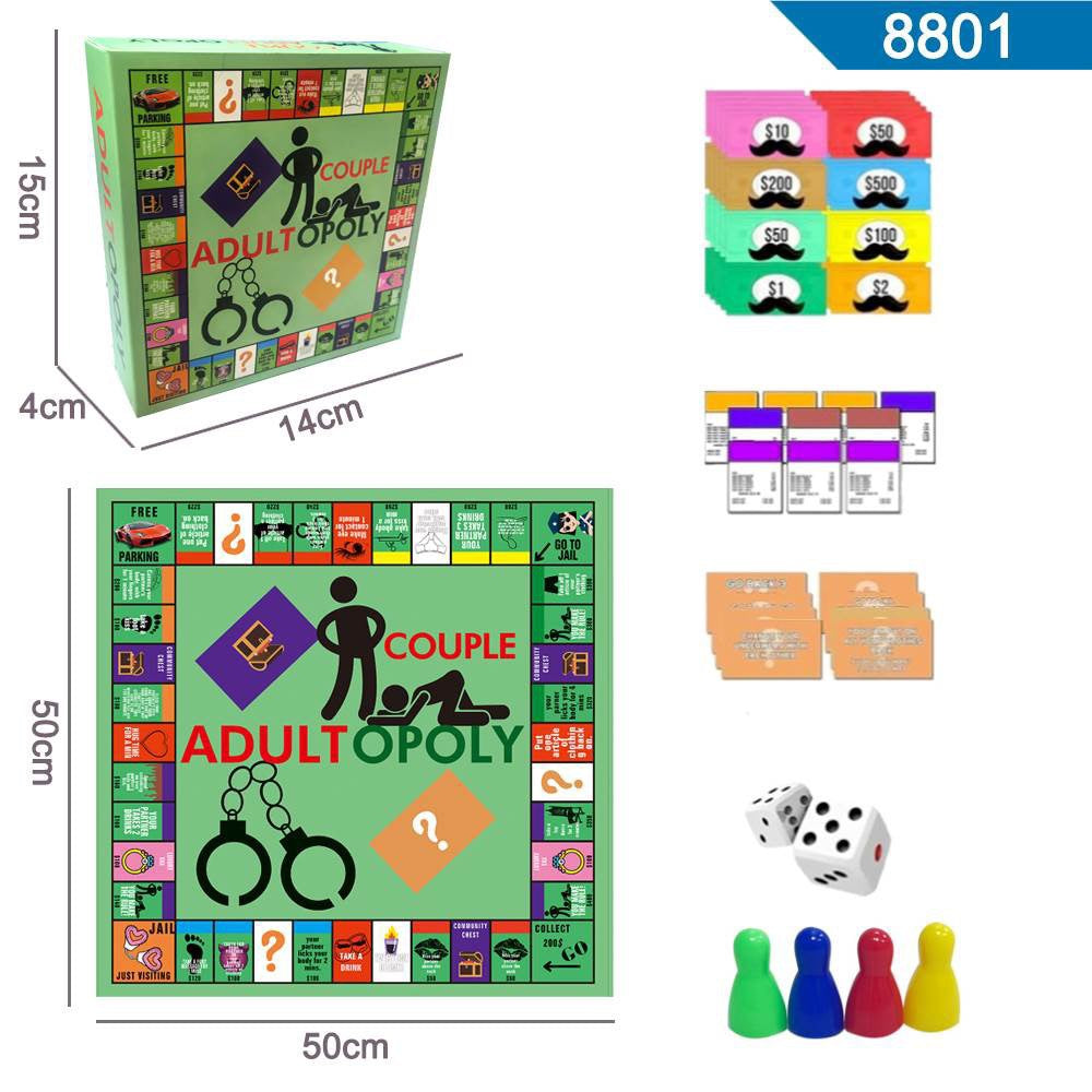 Couples Party Board Game Cards - Interactive Monopoly-Style Dating & Adult Game Night Entertainment