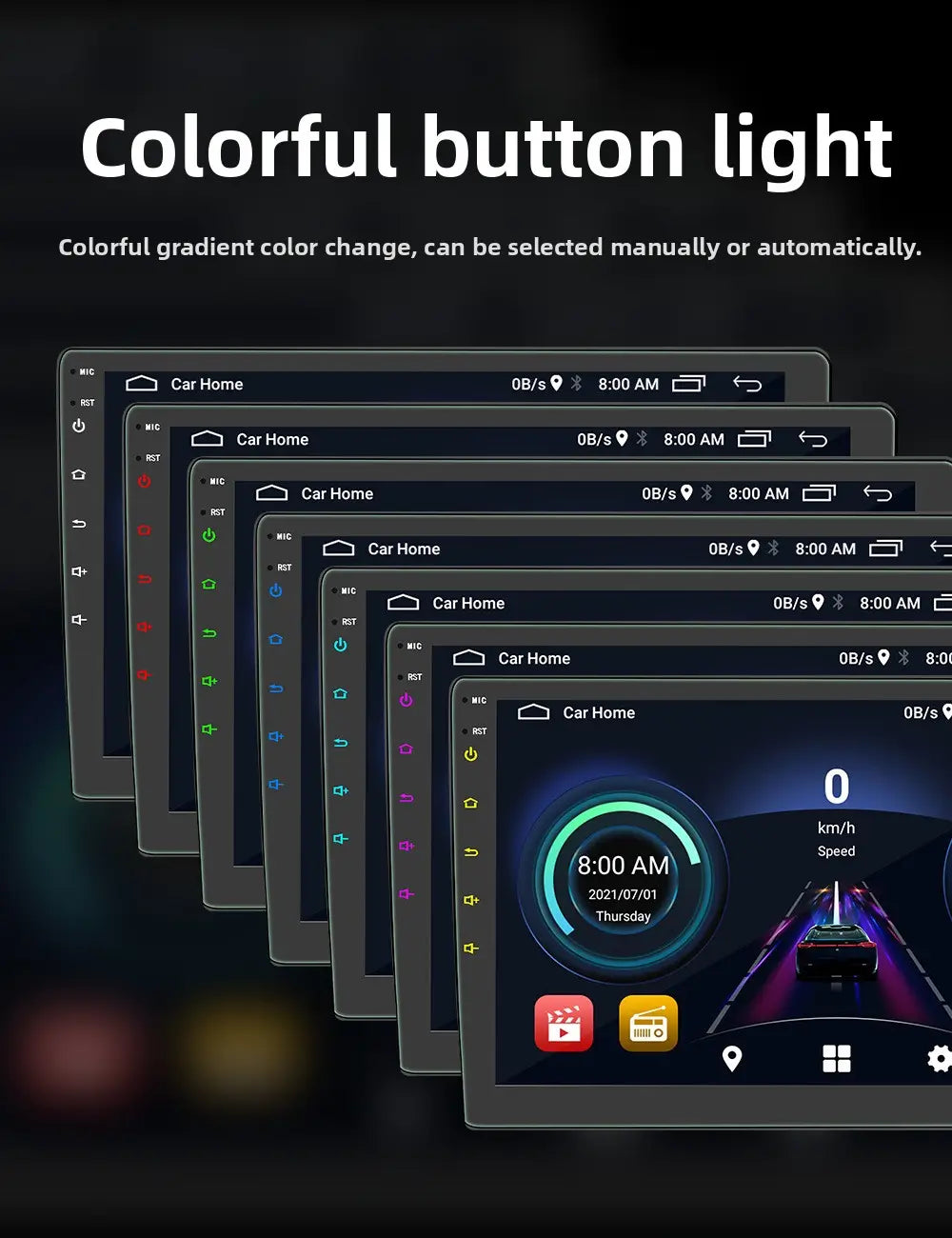 9 /10 Android Car Stereo GPS Navigation WiFi Bluetooth Touch Screen Radio Universal